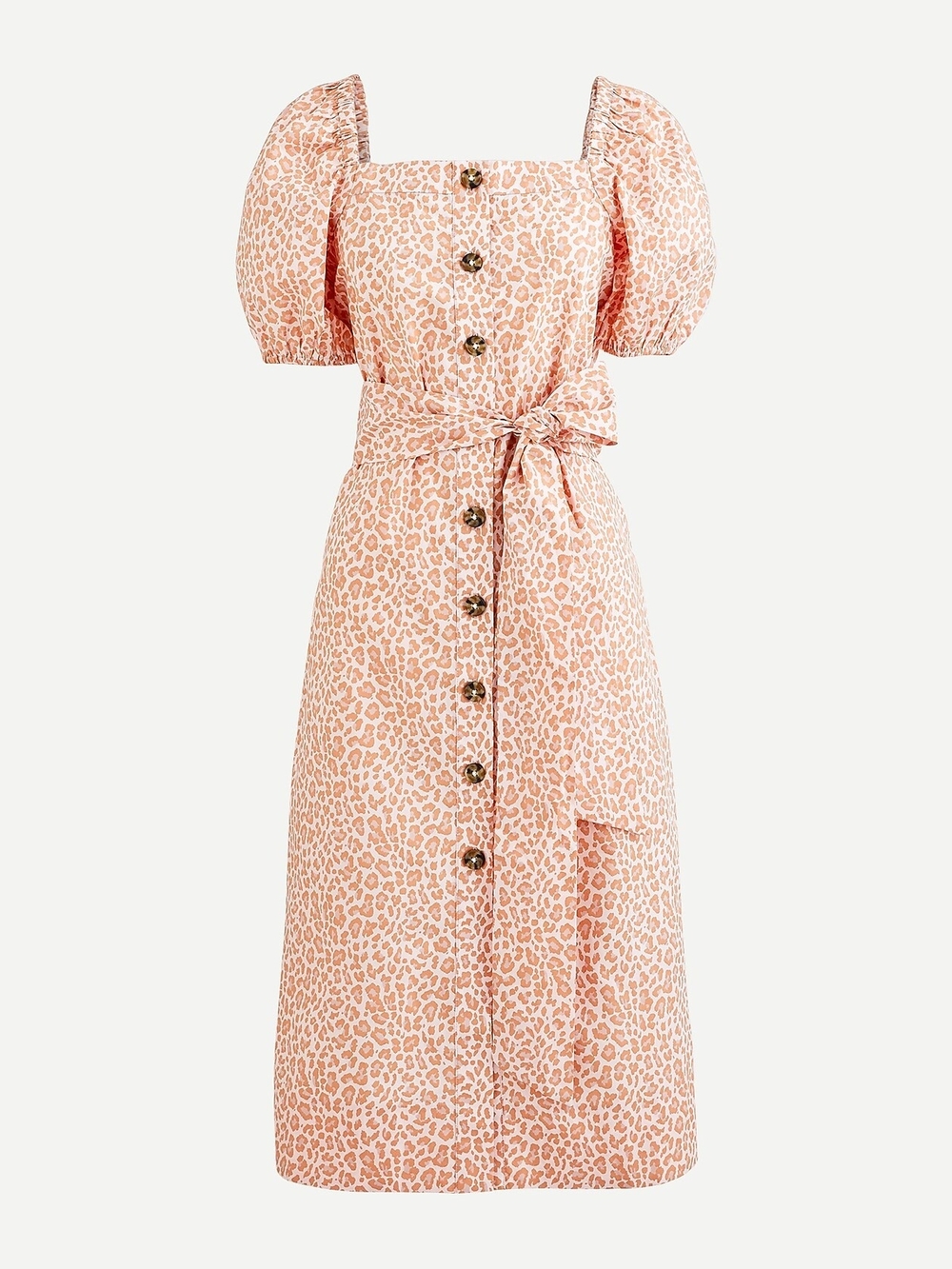 J. Crew NWT Cottage dress in pink Salmon Orange leopard Size XXS 100% Cotton